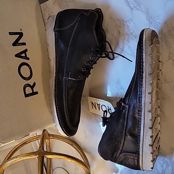 ROAN BY BEDSTU TOBIAS MEN'S BLACK LEATHER BOOTS SZ 11.5 - Picture 16 of 17